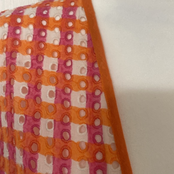 Pink and  Coral Eyelet Topper Kimono - Picture 4 of 8